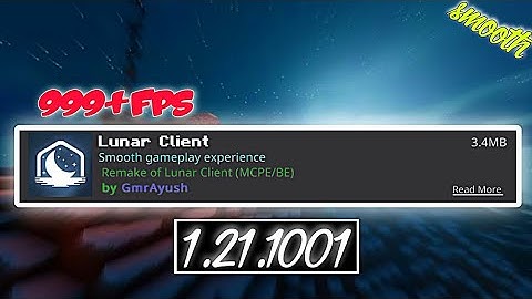 Lunar Client For MCPE 1.21+ (FPS BOOST) || Minecraft Extra Fps || Minecraft Lunar Client