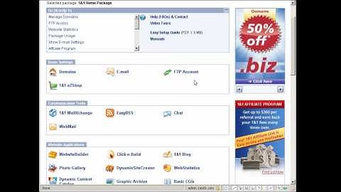 1and1 Web Hosting Review and Tour (1/2)