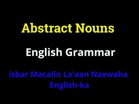 BARO NAXWAHA ENGLISH-KA | ABSTRACT NOUN