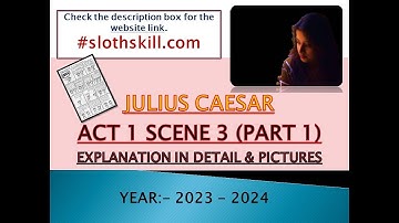 JULIUS CAESAR || ACT 1 SCENE 3 || DAY 1 || LINE BY LINE EXPLANATION || COMIC STRIP SUMMARY ||