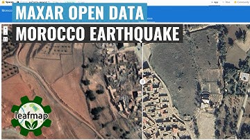Visualizing and downloading satellite images for the Morocco earthquake through Maxar Open Data