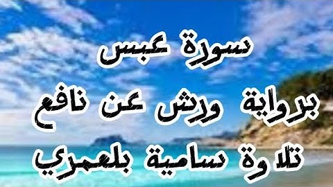 #سورة عبس Abassa surah بورش عن نافع/مصحف التجويد الملون🌲/عن ياسين الجزايري🇩🇿/ تلاوة بلعمري سارا#