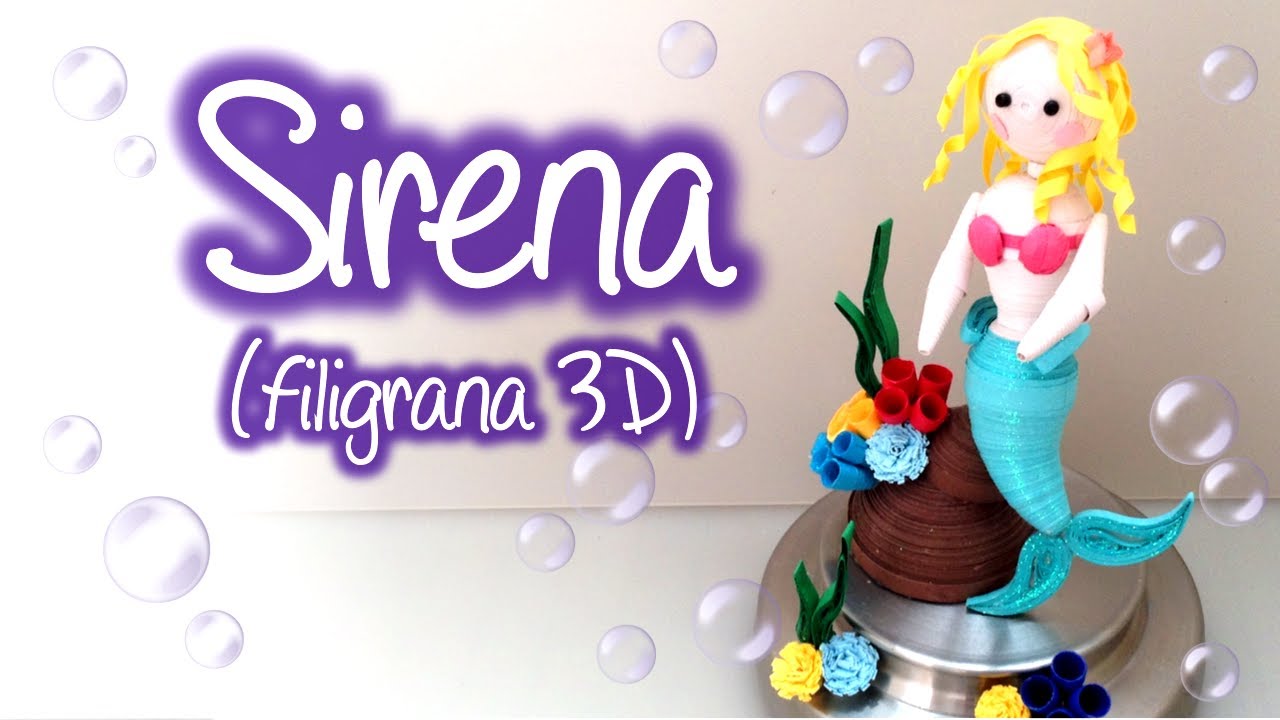 Sirena de filigrana, Quilling mermaid