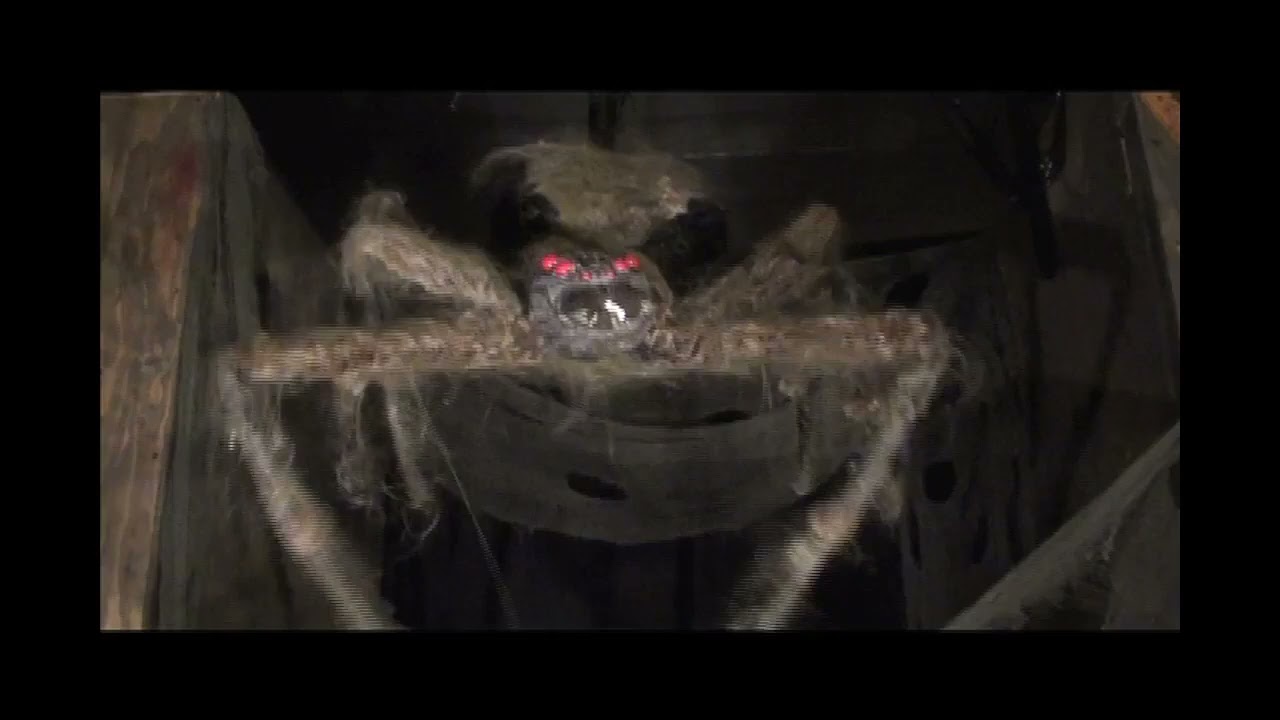 SD727 SPIDER DROP n LUNGE PoisonProps.com Halloween Animatronic Prop