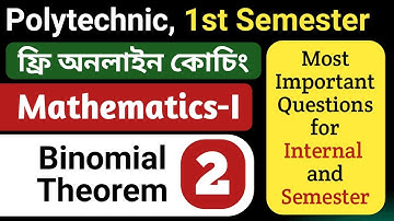 Binomial Theorem (Part-2) | Engineering Mathematics-I | 1st Semester Polytechnic | NatiTute