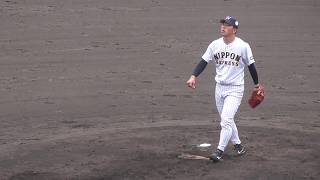 【2018年北海道日本ハムファイターズドラフト3位/MAX155キロ右腕！】2018/04/17日本通運・生田目 翼#17(常陸大宮二中→水戸工業高→流通経済大)