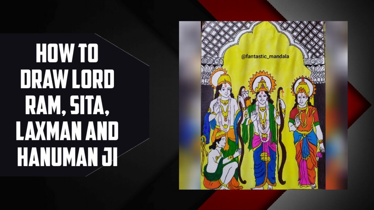 How to draw ram, sita, laxman, hanuman ji || step by step|| shree ram ||siya ke ram || Lord Ram