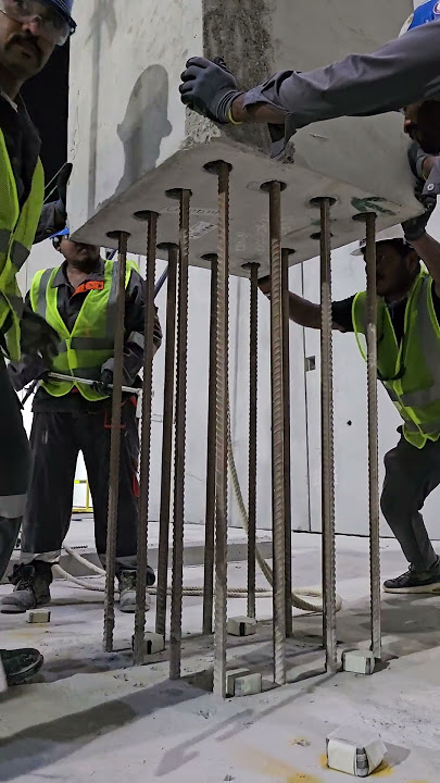 Amazing precast column erection #precast #construction #shorts #viral