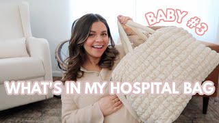 WHAT&#39;S IN MY HOSPITAL BAG 2024 FOR BABY NUMBER THREE?! MOM AND BABY LABOR AND DELIVERY