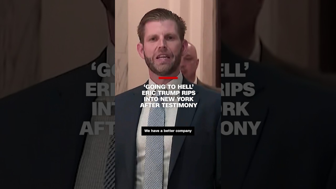 ⁣Eric Trump rips into New York after testimony