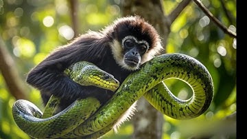 Gibbon Trapped In Tree by Python#zoon##GPT#ChatGPT#openai#ai