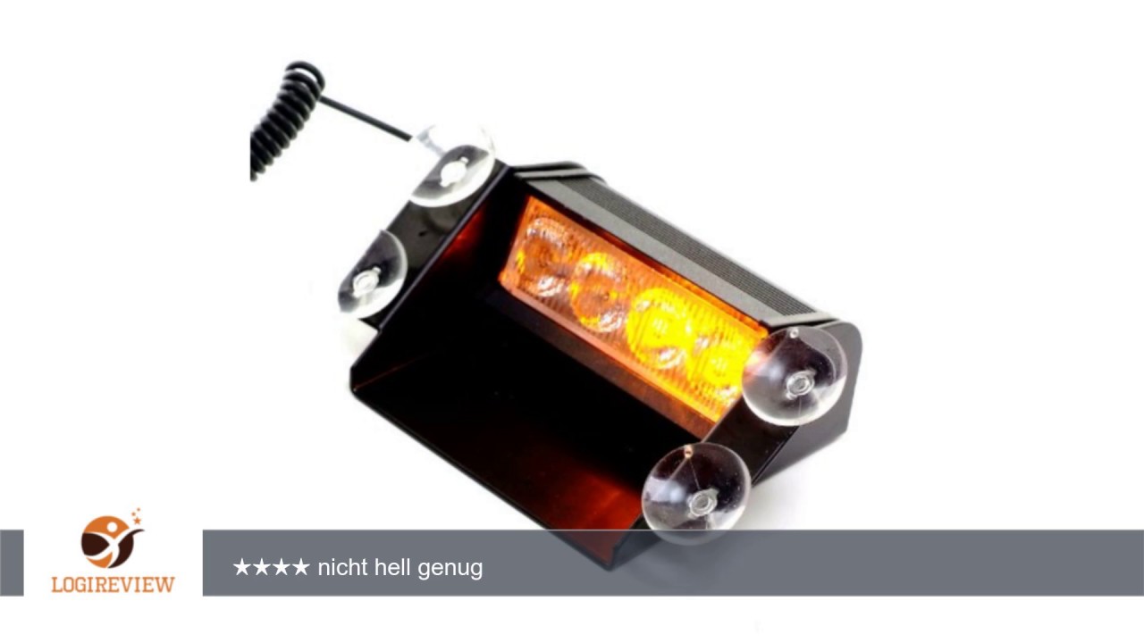 LED-MARTIN 4W LED Frontblitzer Straßenräumer - orange | Erfahrungsbericht/Review/Test