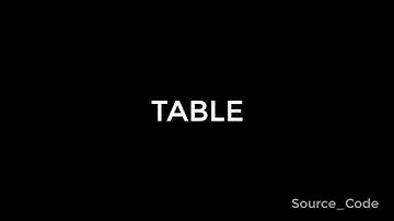 HTML and CSS Tutorial  - 14 -  TABLE