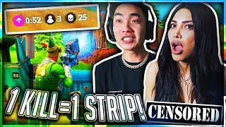 1 KILL = REMOVE 1 CLOTHING PIECE FORTNITE w/ KIM KARDASHIAN!! (Insane Ending)