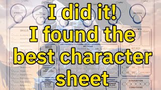 I found the best character sheet