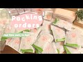 Small business real time packing orders asmr, no bgm | Studio Vlog 8.5: packing my sticker orders