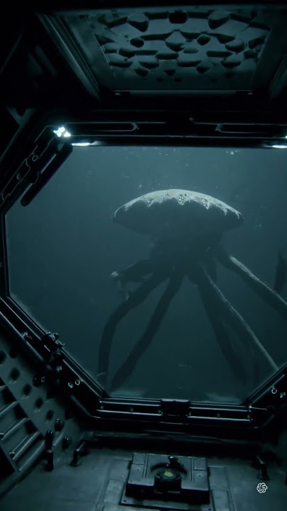 Colossal Deep-Sea Squid vs Submarine – Wide Cinematic Encounter