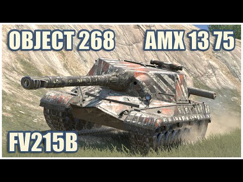 Видео: FV215b, Объект 268 & AMX 13 75 • WoT Blitz Gameplay