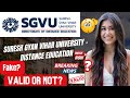 Suresh gyan vihar university distance education  sgvu distance education valid or not  full detail