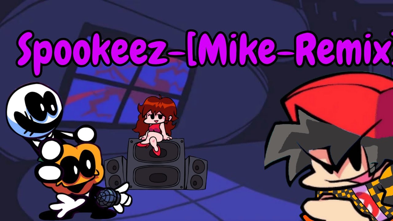 FNF MOD (SONG Spookeez-[Mike-Remix])BFZERO-ME VS SKID ANS PUMP