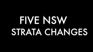 5 strata scheme changes you need to know