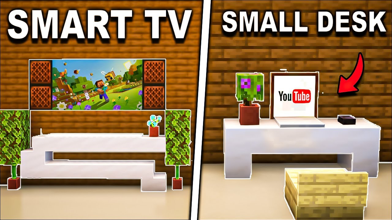 Minecraft 10+ New Living Room BUILD Hacks & Ideas! YouTube
