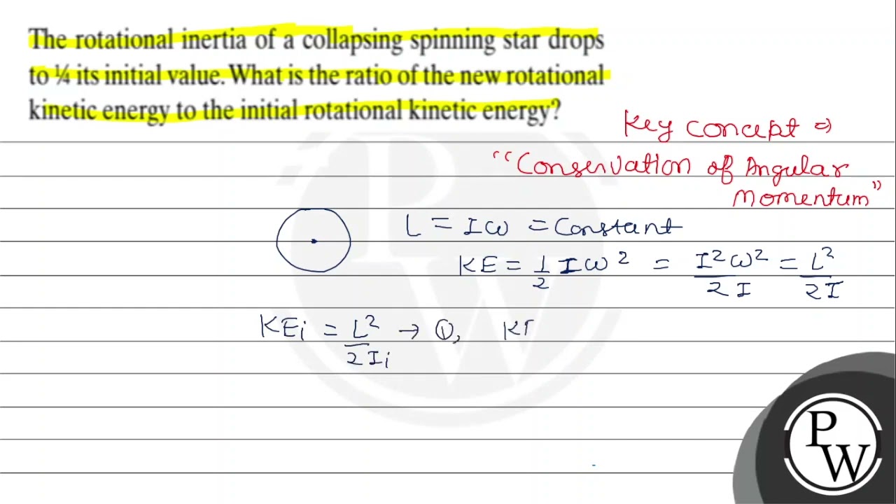 The Rotational Inertia Of A Collapsing Spinning Star Drops To 1 4 The Rotational Inertia Of A Collapsing Spinning Star Drops To 1 4