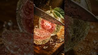 🍈 Satisfying Guava Cutting ASMR 🍈 | Ultra Realistic AI Fruit Slicing | Relaxing Shorts #Shorts