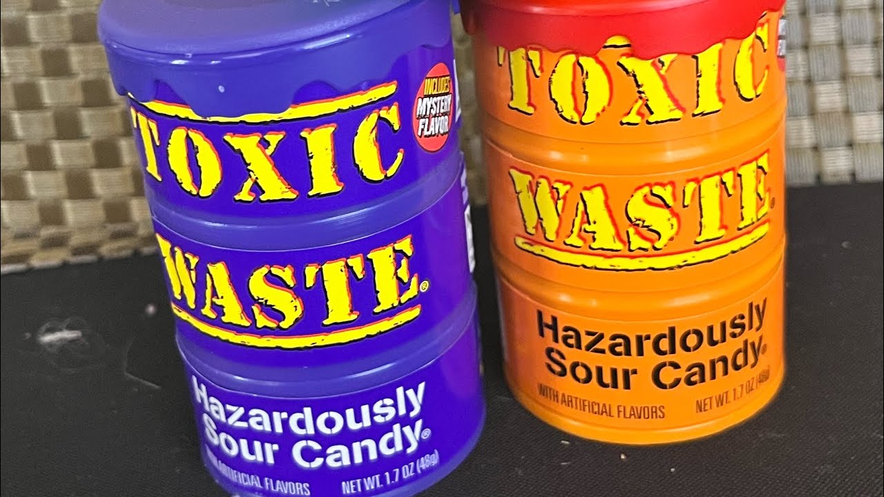 Little girl beats Marine Dad tOxiC WaSTe candy challenge. YouTube