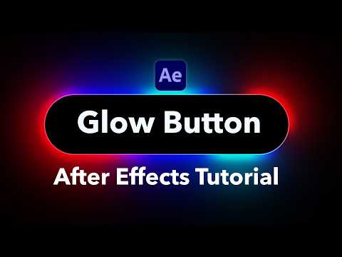 Glowing Neon Button Animation Tutorial (No Plugins!) | After Effects | Motionkeestudio