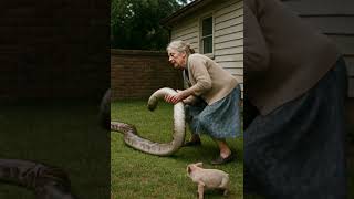 🐍👵 Grandma vs Giant Python – Survival Battle You Must See 👀⚡ #rescue #funny Wealth