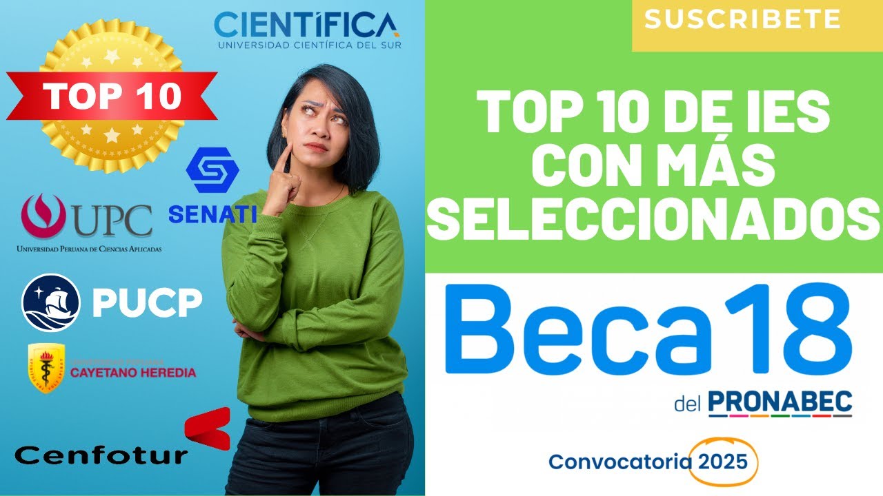 😁Top 10 De IES Con Mayor Cantidad De SELECCIONADOS En Beca 18✅