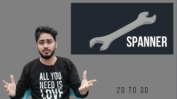 2D Spanner | 3D Spanner | wrench | AutoCAD Spanner