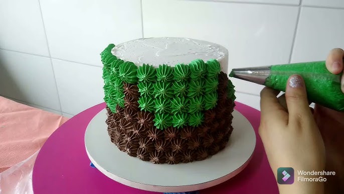 BOLO MINECRAFT (fácil e rápido de fazer) CHAY CAKES 