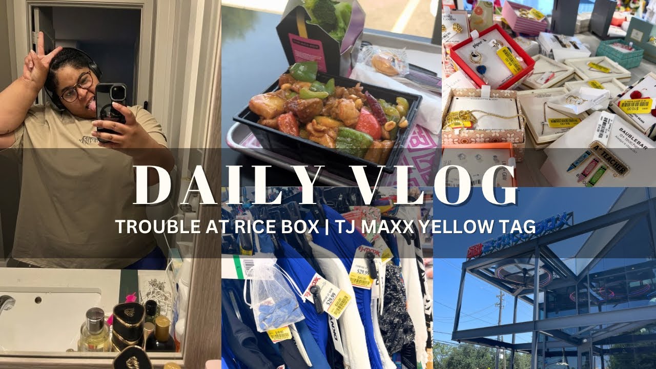 DAILY VLOG | RICE BOX 🍚 | TJ MAXX YELLOW TAG EVENT - YouTube