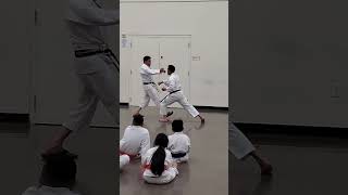 Demonstrate to students the technique of high blocking, medium blocking and low blocking.