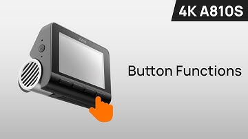 70mai Dash Cam 4K A810S Button Functions