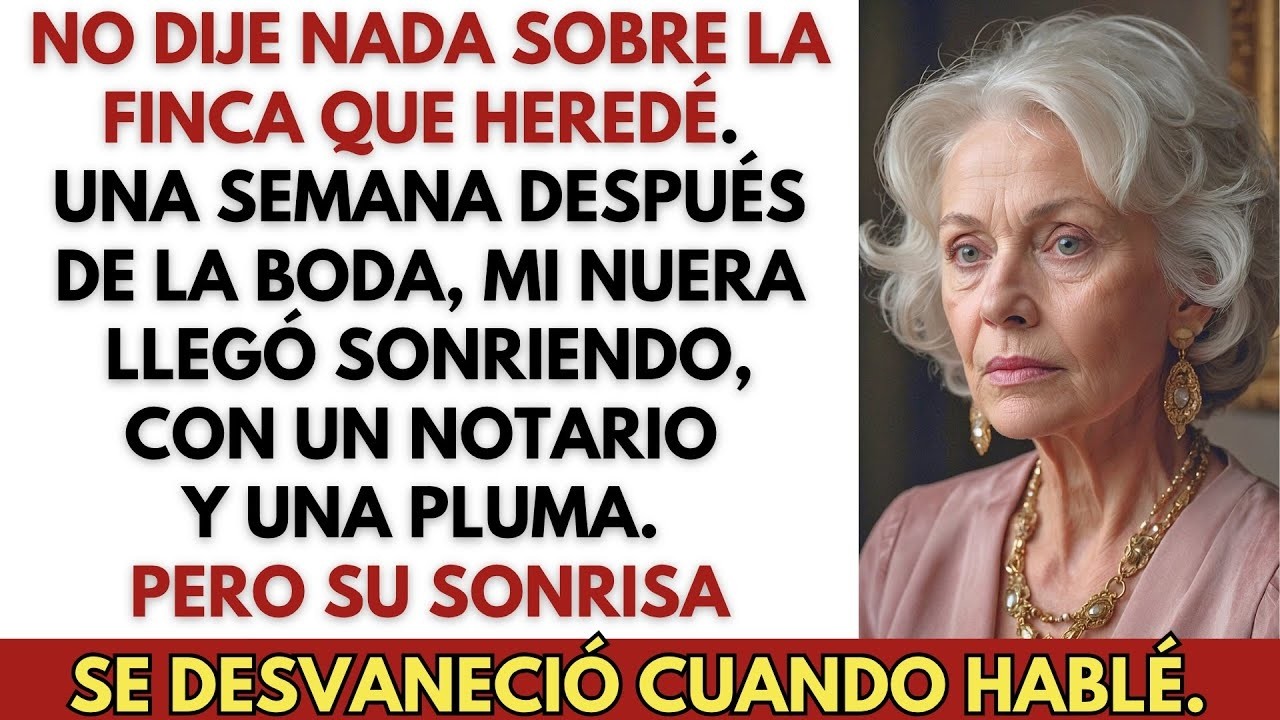 Cuando mi hijo se casó, no mencioné que heredé una finca de mi esposo  Gracias a Dios