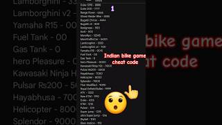 #trending Indian bike game cheats code 👌anam vlogs 💖