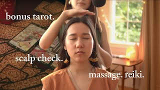 ASMR Real Person Scalp Check & Reiki Massage w/@SemideCoco + BONUS Intimate Tarot Reading