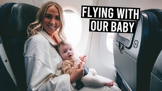 Flying with Our 2 Month Old Baby | Baby's First Flight