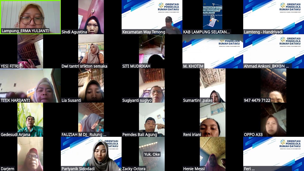 Orientasi Pengelola Rumah DataKu Tahun 2025 Angkatan I