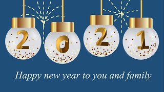 Happy New Year Card with music in PowerPoint - New Year Greeting Card 2021 screenshot 4