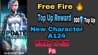 Garena Free Fire New Character UPDATE | Free Fire 14 August 2019 Top up REWARD