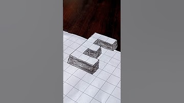 🧐 Easy Drawing Letter E in 3D #shorts #prakashkumarart #3ddrawing #lettering