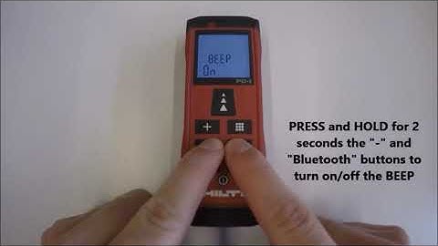 How to switch the Beep On-Off on your PD-I