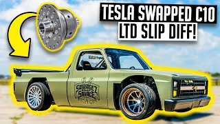 Burnouts in the Tesla Swapped C10! New Quaife Limited Slip Differential  EV C10 Ep. 28