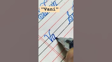"Vani" name in cursive handwriting #calligraphy #cursive #names #art #learn #share #shorts #shorts