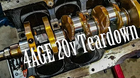 4AGE 20v Blacktop engine teardown