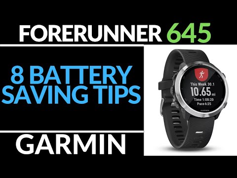 8 Tips to Increase Battery Life - Garmin Forerunner 645 Tutorial
